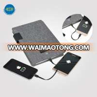 Business gift new design leather portfolio power bank folder